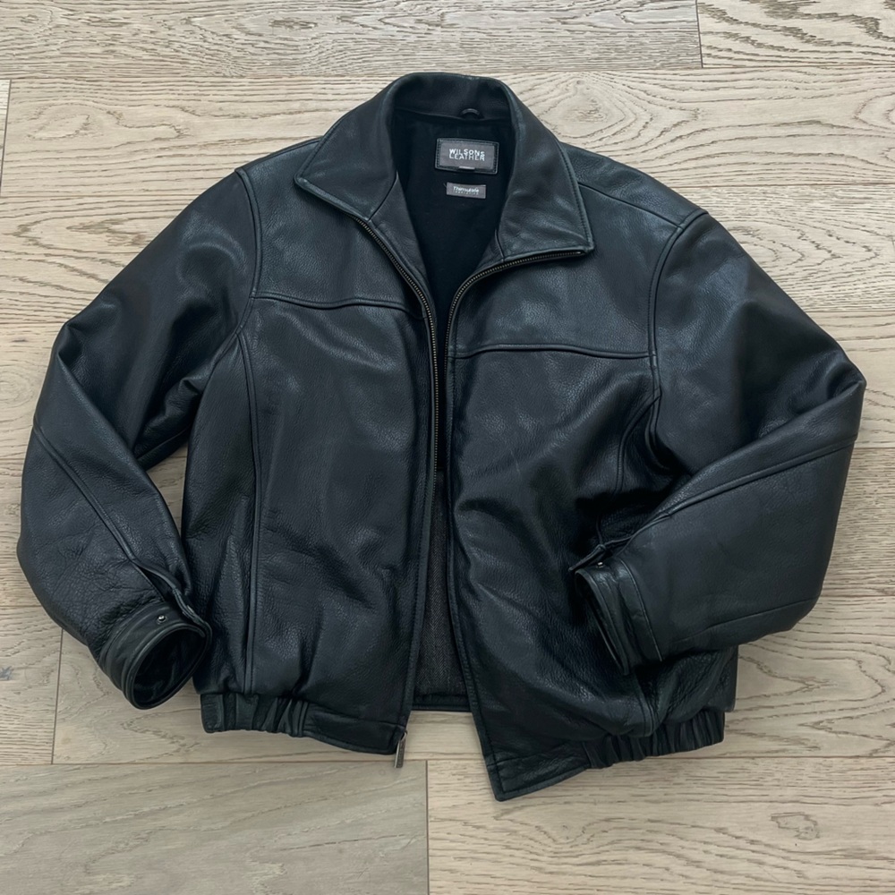 Wilsons Leather Black Bomber Jacket